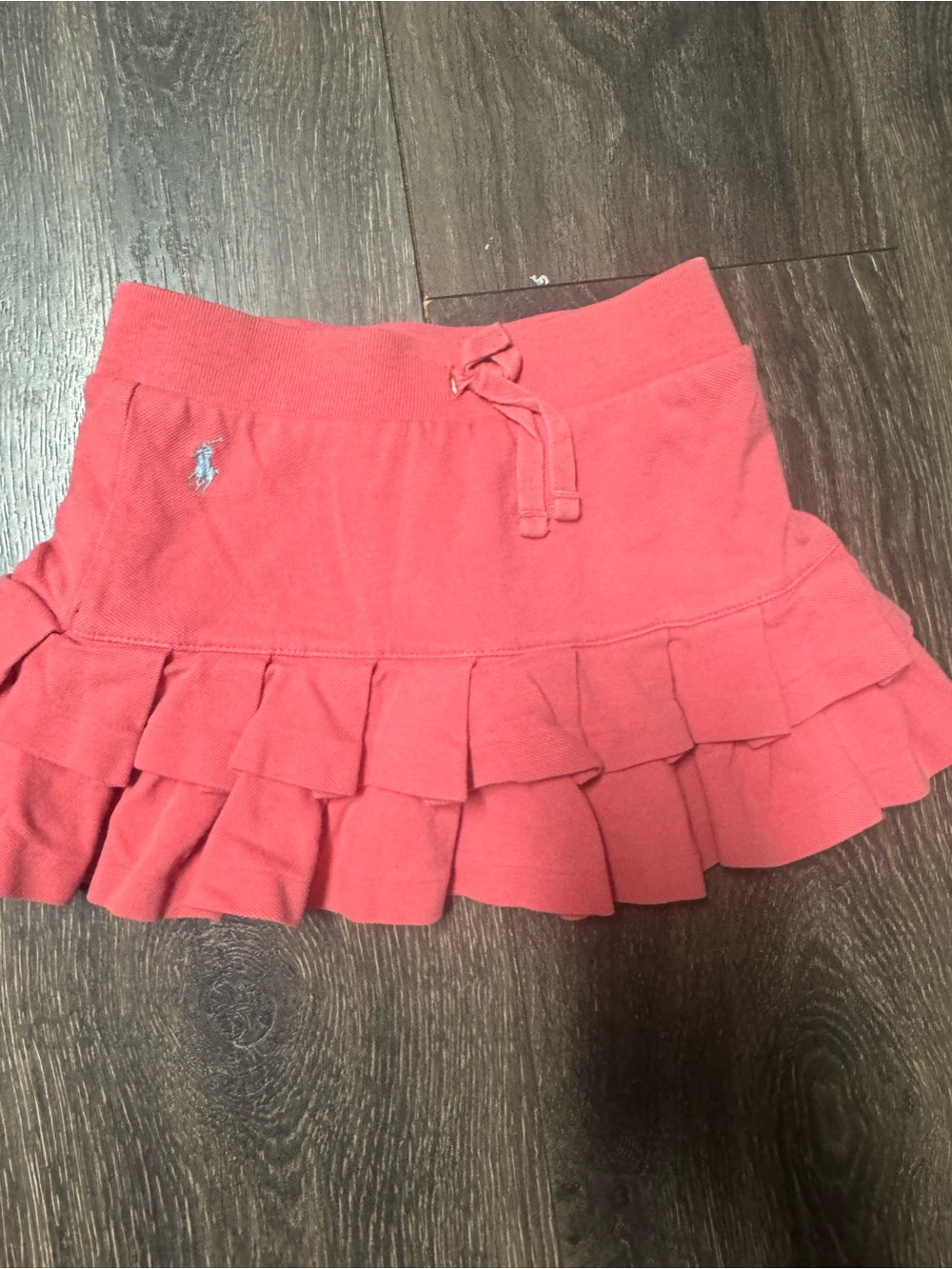Ralph Lauren Coral Ruffle Knit Mini Skirt